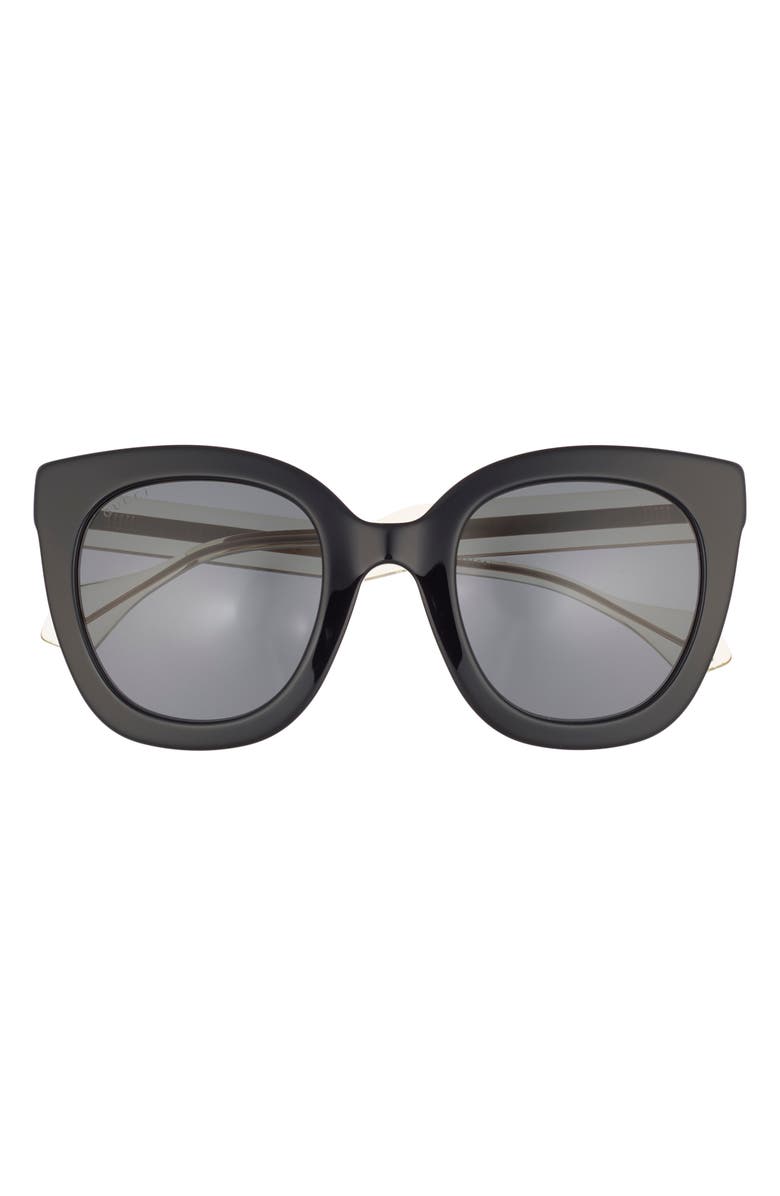 Gucci 51mm Core Oversize Sunglasses, Main, color, Black Crystal Grey
