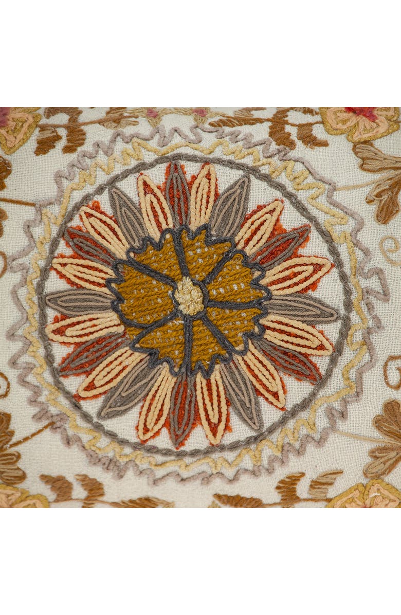 PARKLAND COLLECTION Hand-Embroidered Maggie Accent Pillow, Alternate, color, Beige