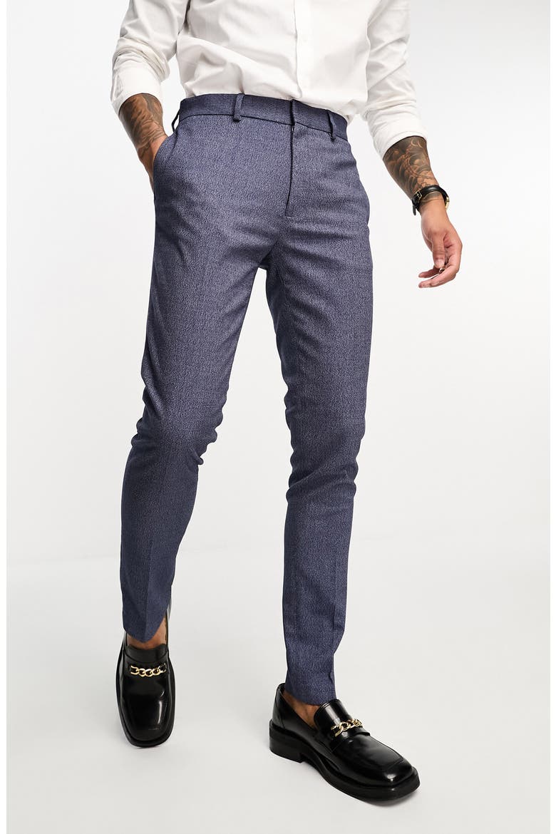 Skinny Suit Trousers, Main, color, MEDIUM BLUE