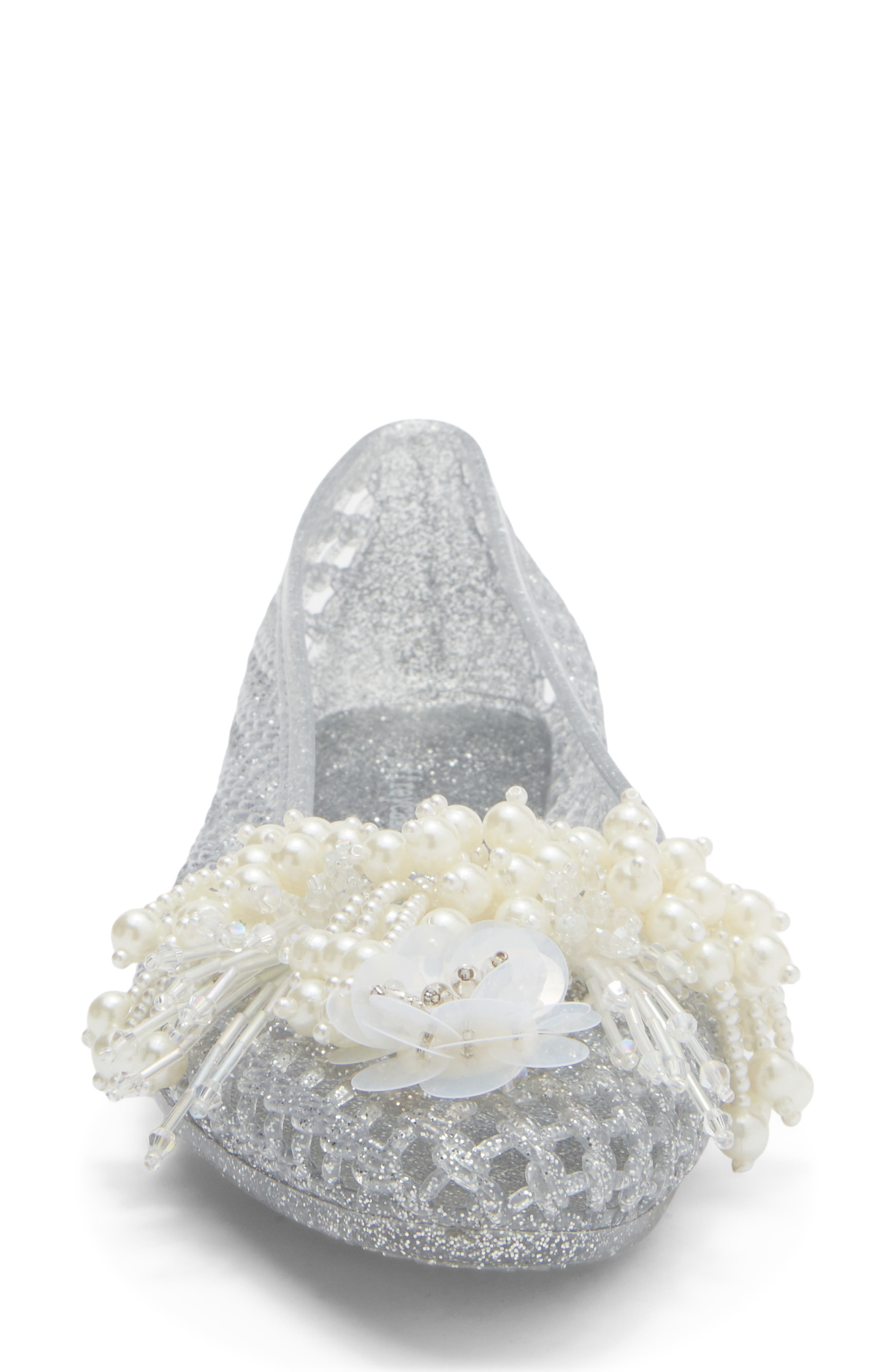 Jeffrey Campbell Whimzy Jelly Flat, Alternate, color, Silver Glitter Pearl