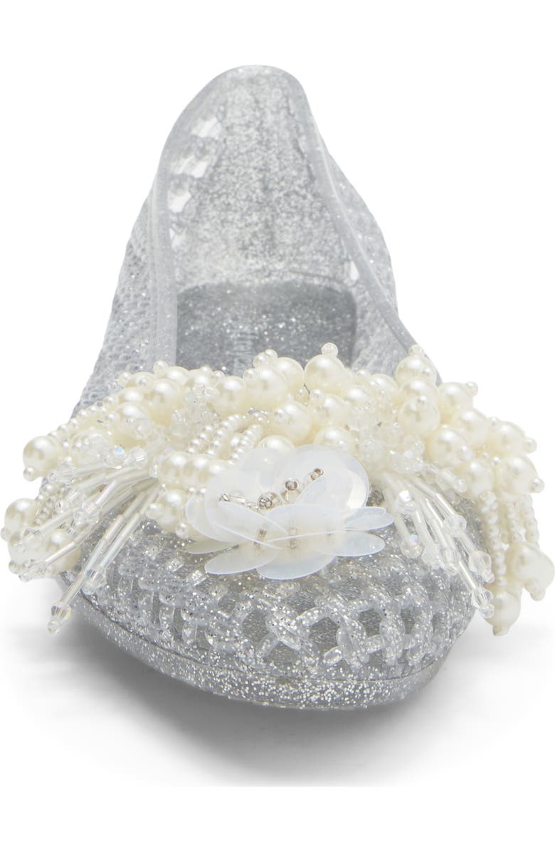 Jeffrey Campbell Whimzy Jelly Flat, Alternate, color, Silver Glitter Pearl