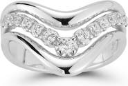 GLAZE JEWELRY Bold V Cubic Zirconia Ring