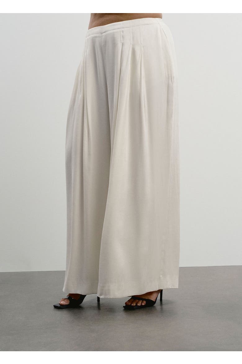 Pleated Wide Leg Pant, Alternate, color, VANILLA ICE
