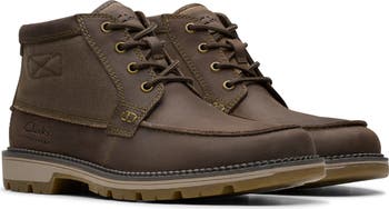 HOT Moc Toe Clarks Mens Brown Boots Moc Toe Clarks Boots
