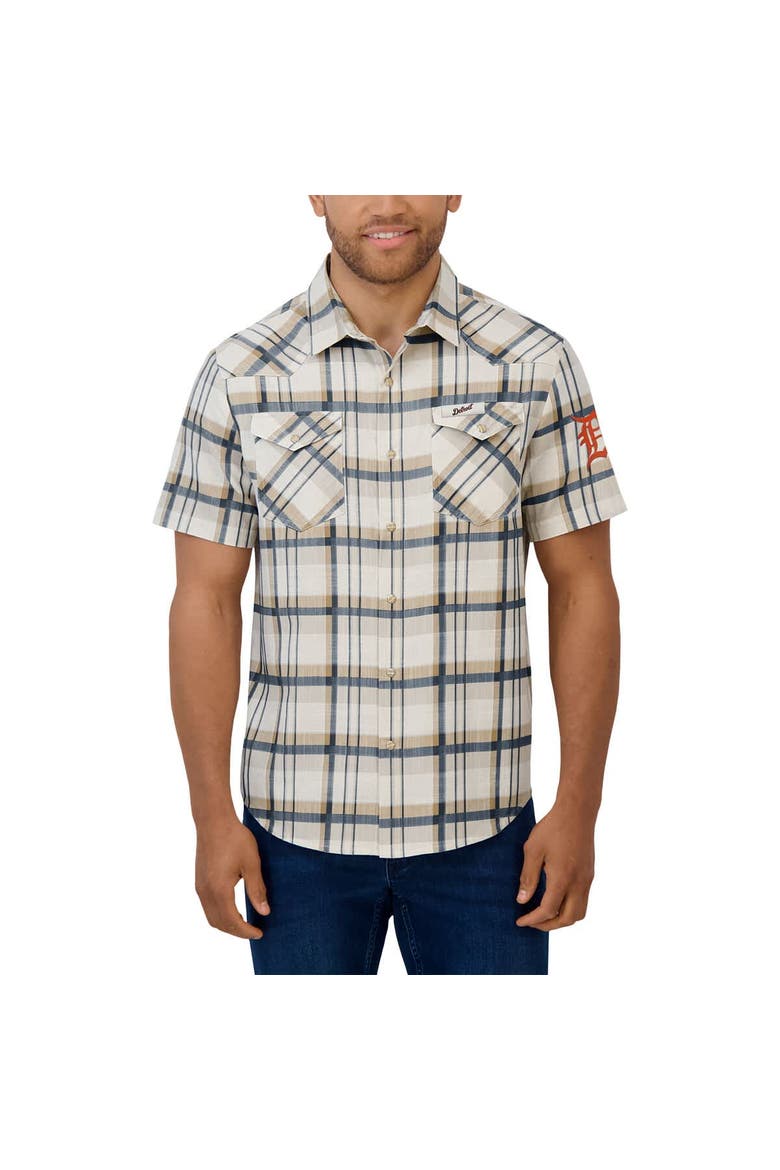 Men's Darius Rucker Collection by Fanatics Navy Detroit Tigers Plaid Full-Snap Shirt, Alternate, color, Navy