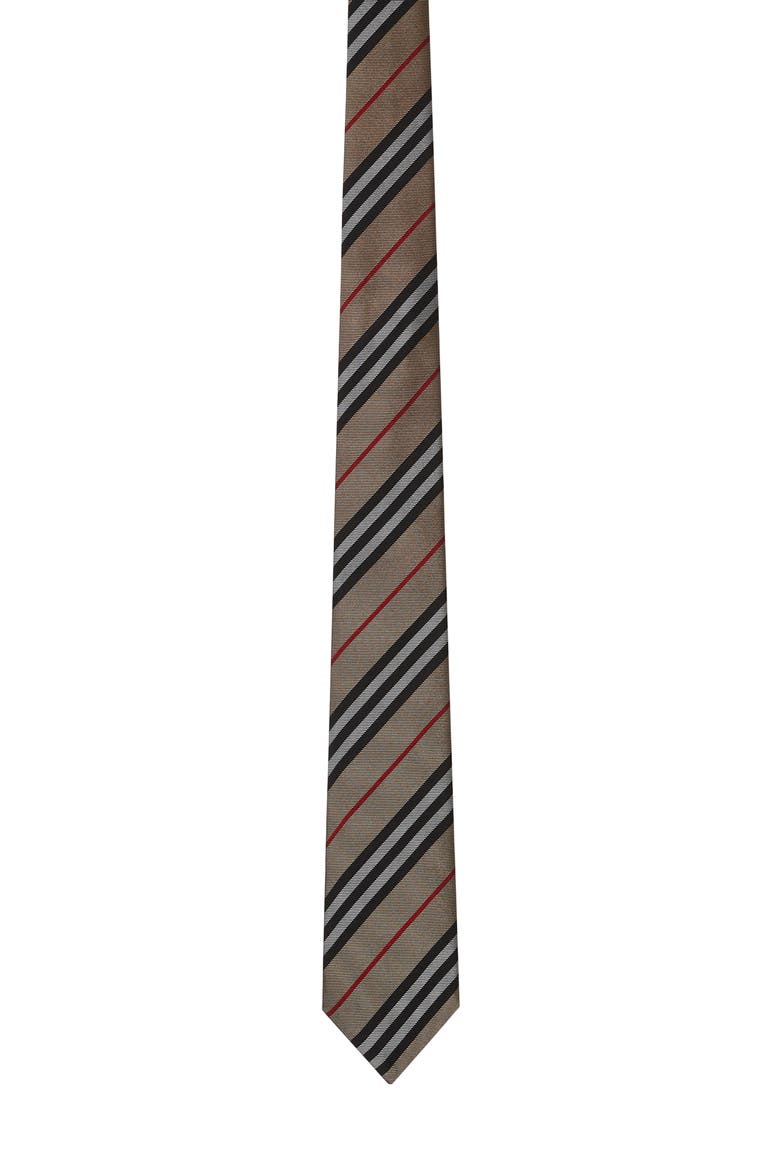 Manston Check Silk Tie, Main, color, ARCHIVE BEIGE