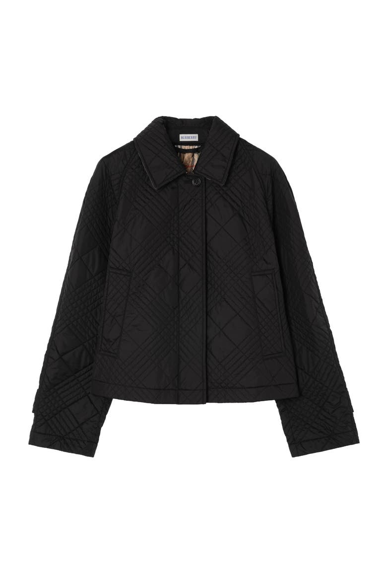 Quilted Nylon Tiffield Jacket, Main, color, Black
