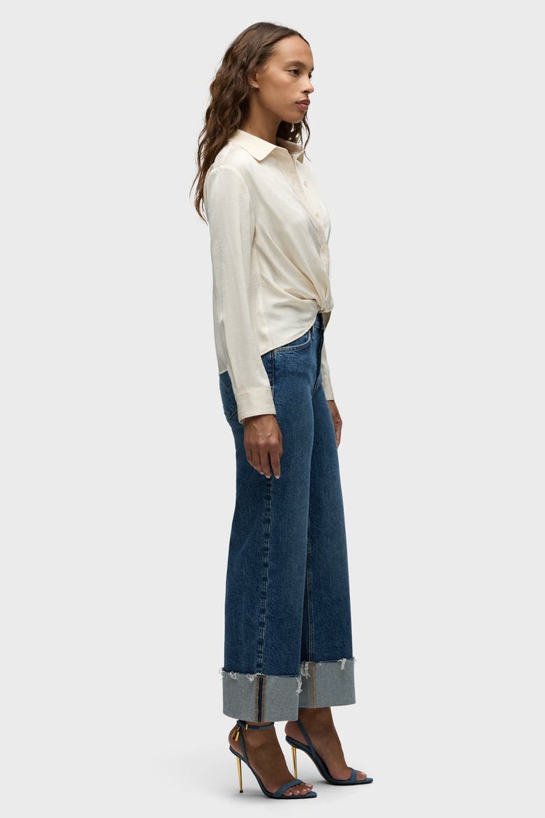 Rosie High-Rise Wide Leg Jean w/ Cuff, Alternate, color, Mallorca