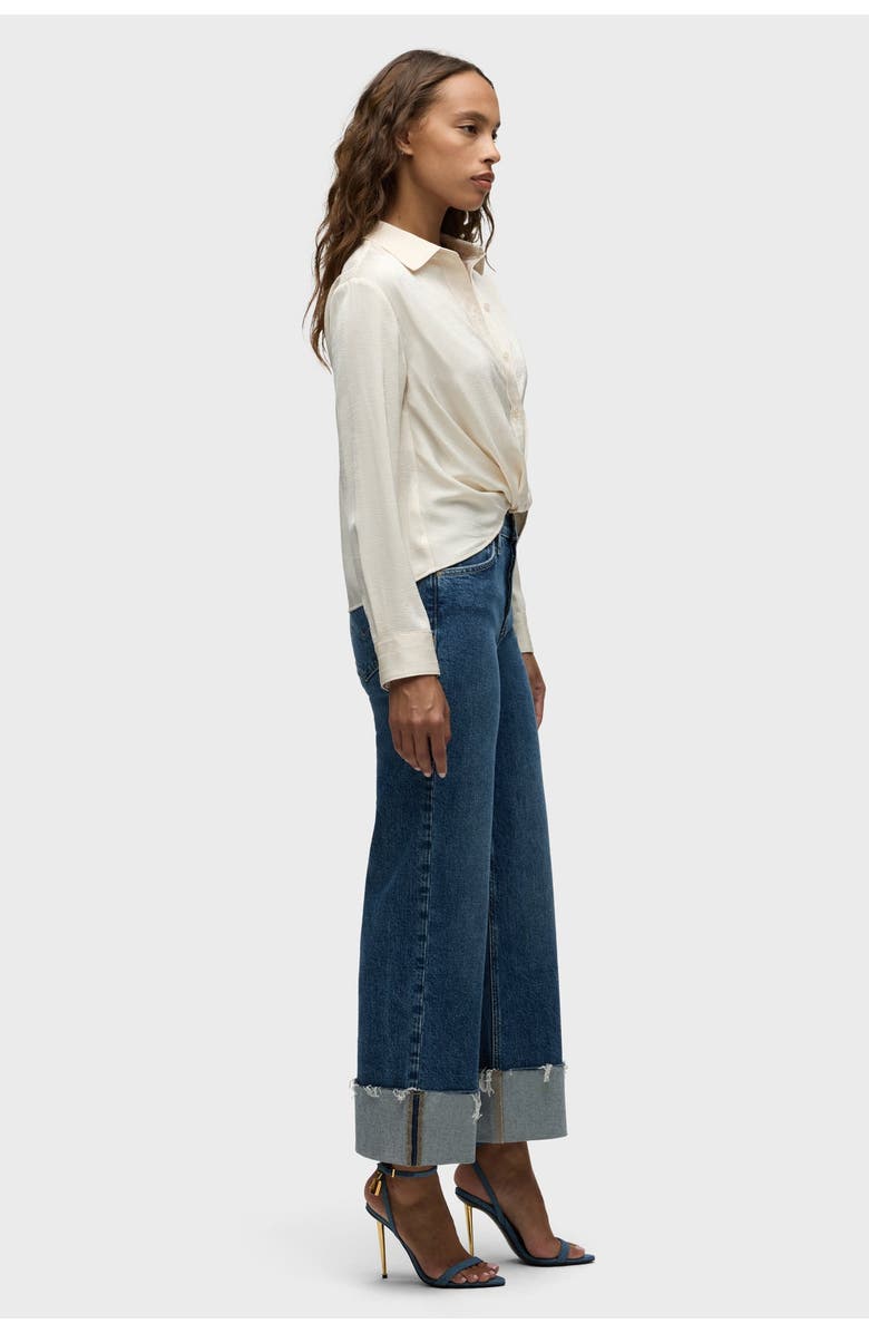 Hudson Jeans Rosie High-Rise Wide Leg Jean w/ Cuff, Alternate, color, Mallorca