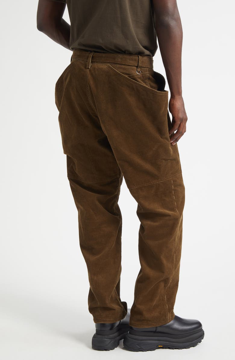 Sacai Corduroy Belted Pants, Alternate, color, Khaki