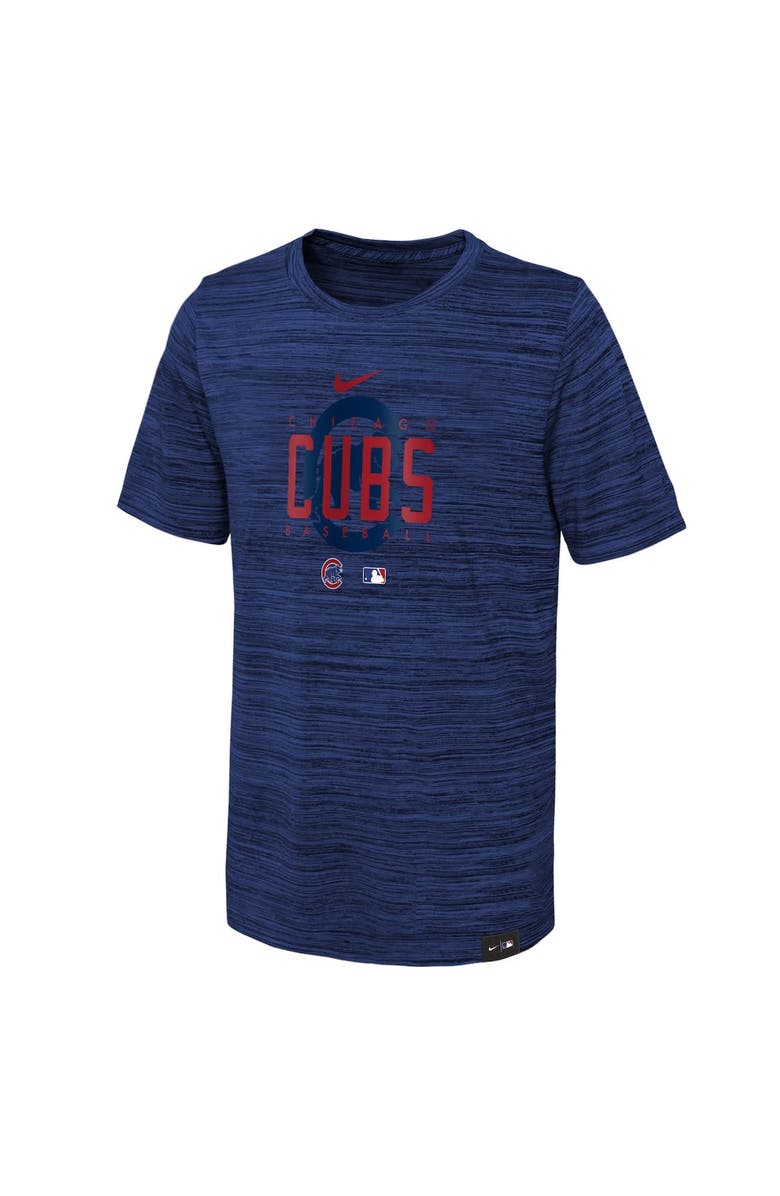 Nike Youth Nike Royal Chicago Cubs Authentic Collection Velocity Practice Performance T-Shirt, Alternate, color,