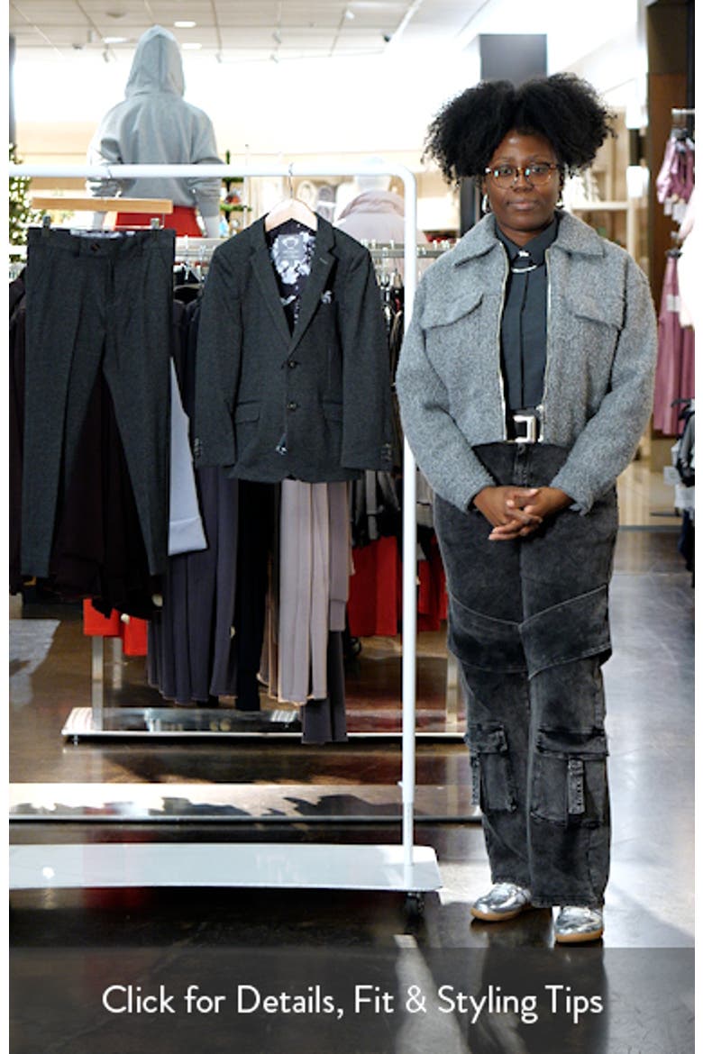 Kids' Mod Slim Fit Charcoal Grey Herringbone Stretch Suit video