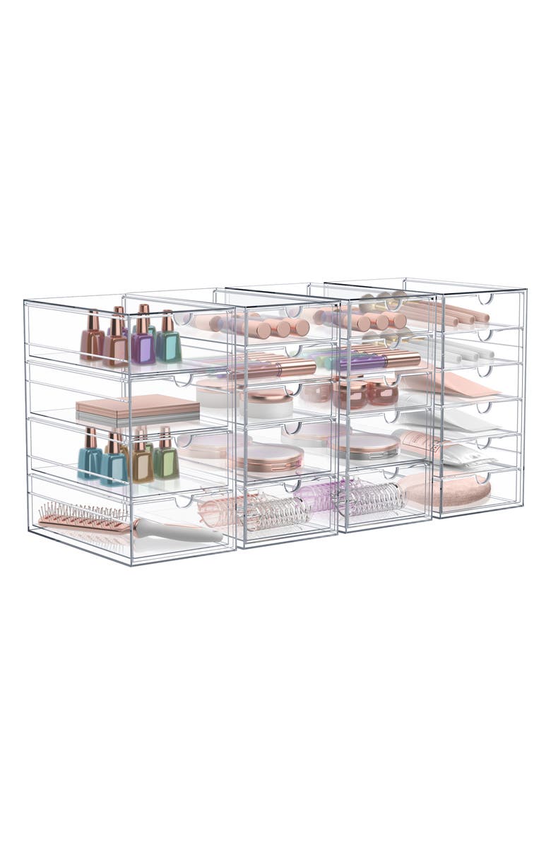 SORBUS 20-Drawer Acrylic Organizer, Main, color, Clear