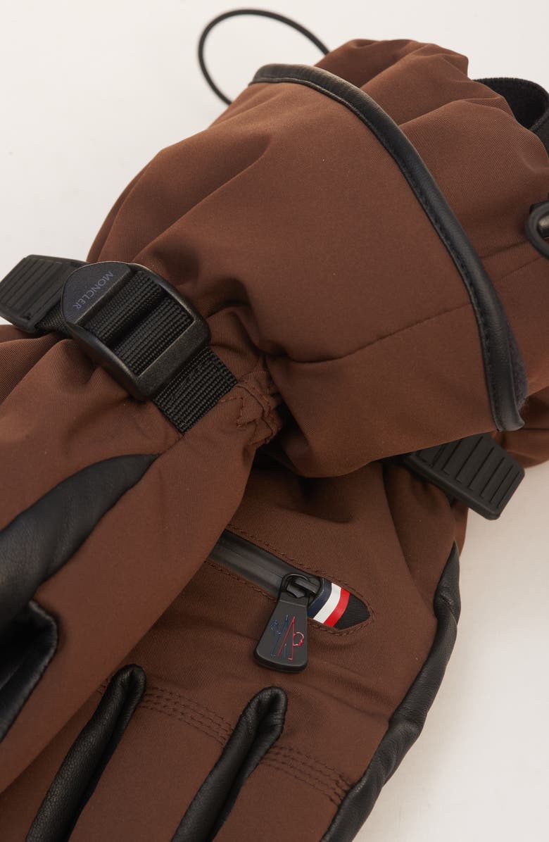 Moncler Gore-Tex<sup>®</sup> Water Resistant Gloves, Alternate, color, Moka