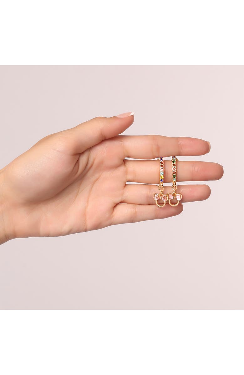 Disney Minnie Mouse Gold-Tone Hoop Earrings, Alternate, color, Gold