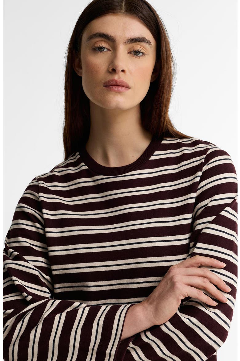 Maplewood Striped Long Sleeve T-Shirt, Alternate, color, FIG/ BIRCH