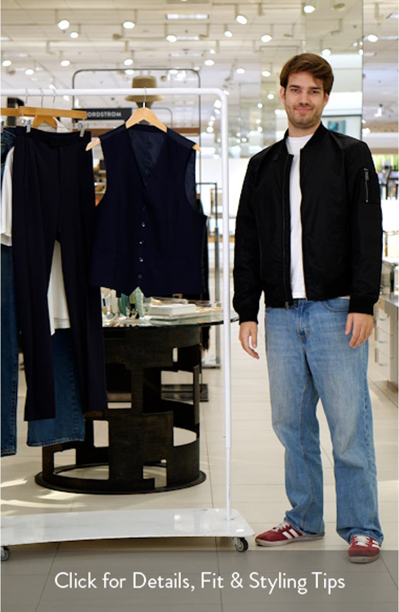 Slim Fit Navy Stretch Suit Vest, sales video thumbnail