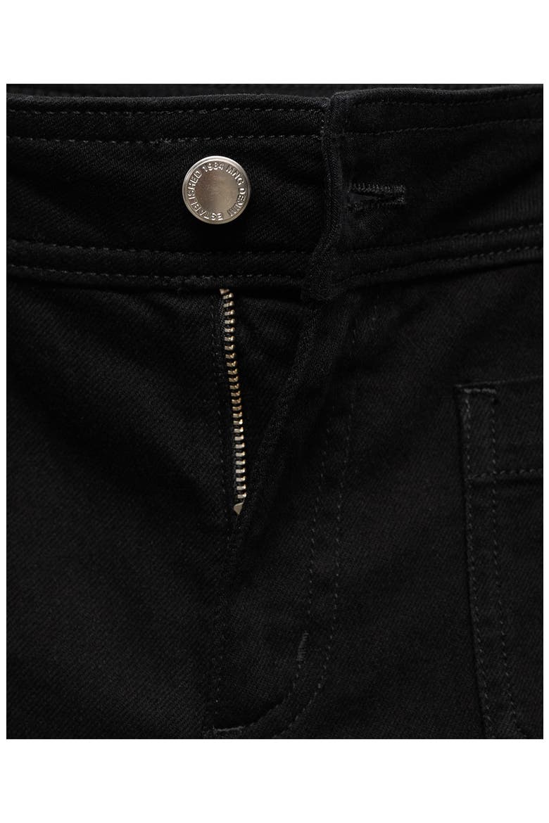 Jessie Patch Pocket Wide Leg Jeans, Alternate, color, BLACK DENIM