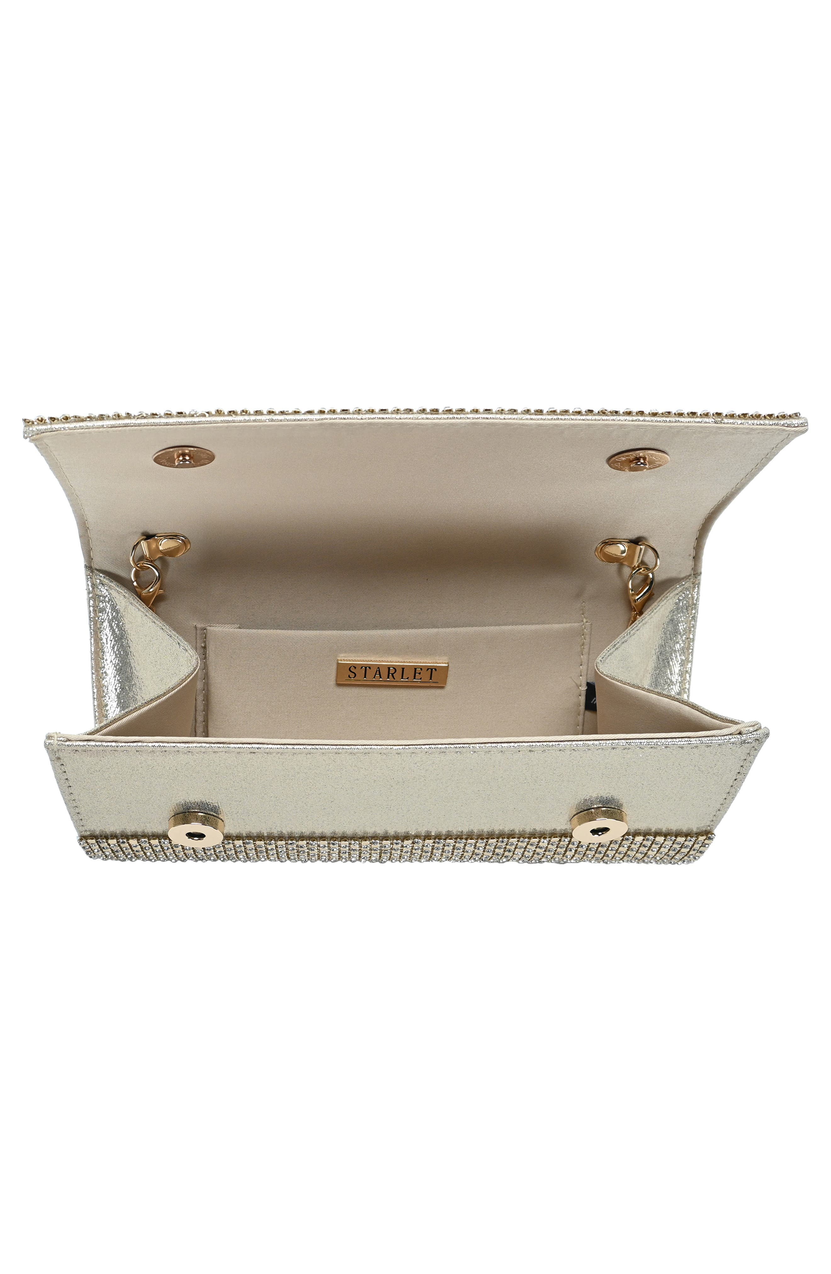 Shimmer Metal Mesh Clutch, Alternate, color, GOLD