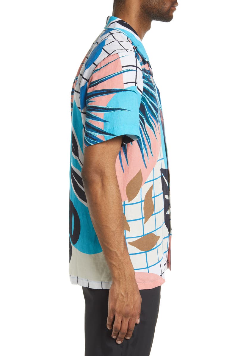 BOSS Hugo Boss Rhythm 3 Classic Fit Short Sleeve Button-Up Camp Shirt, Alternate, color, 