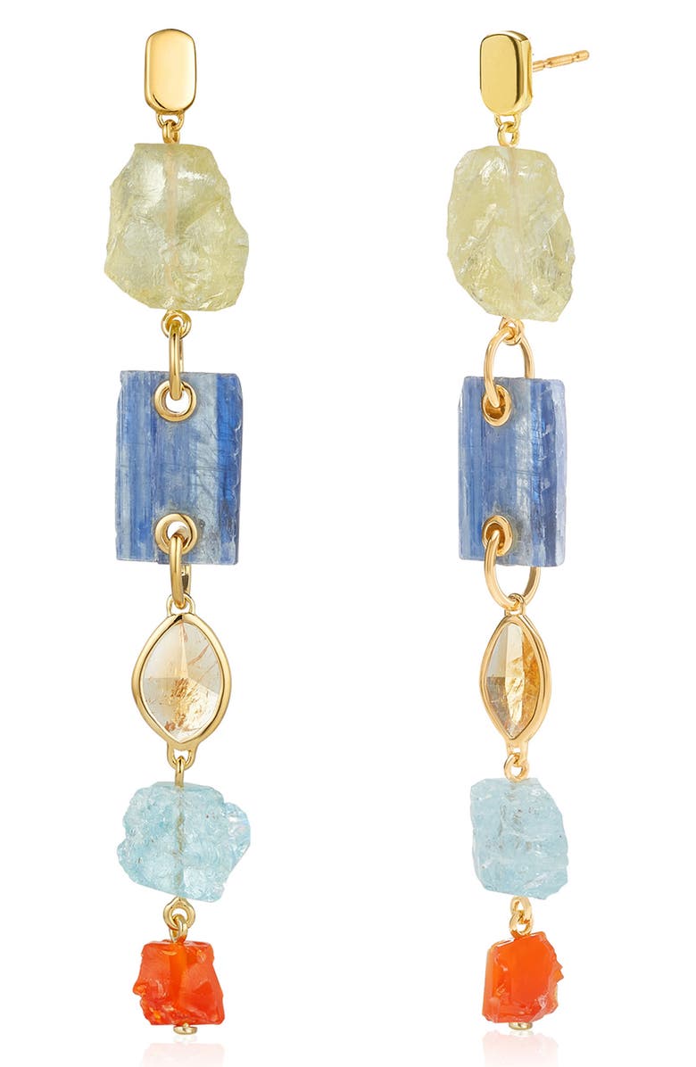 Monica Vinader x Caroline Issa Gemstone Cocktail Earrings, Main, color, 
