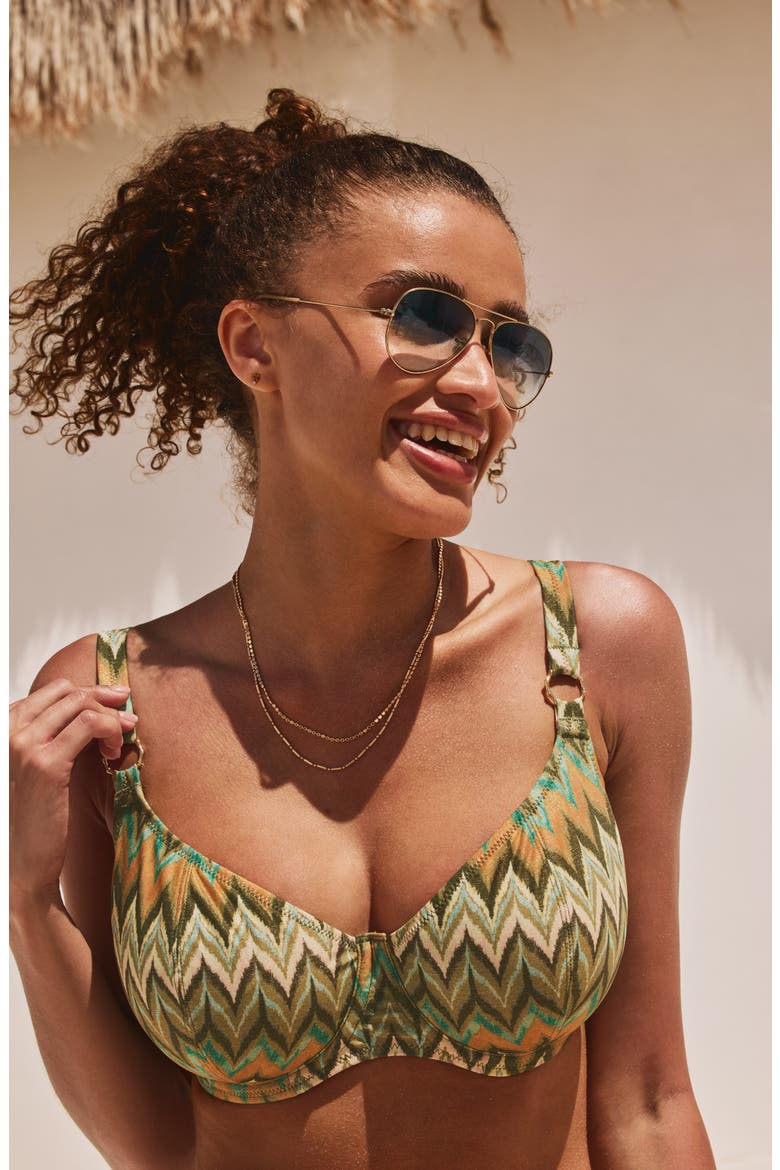 Arizona Wave Underwire Plunge Bikini Top, Alternate, color, VISTA