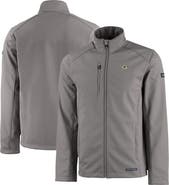 Cutter & Buck Men's Cutter & Buck Gray Green Bay Packers Evoke Eco Softshell Recycled Full-Zip Jacket