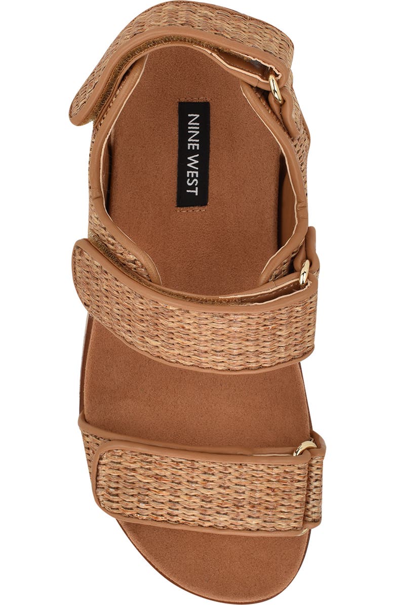 Nine West Heavin Platform Wedge Sandal, Alternate, color, Dark Natural