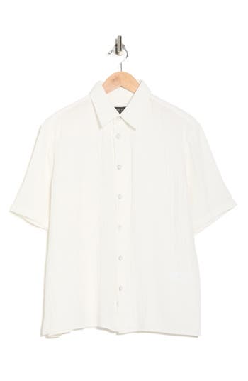 Rag & Bone Danny Cotton Gauze Button-up Shirt In White