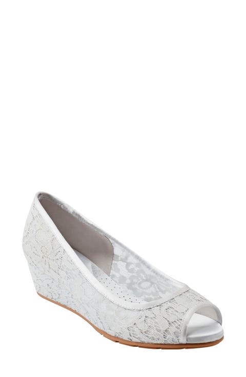 Candras Peep Toe Wedge Pump (Women)