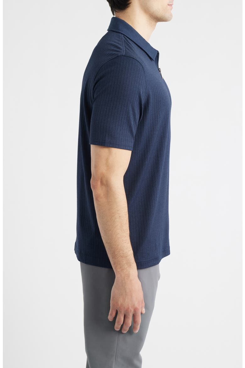 Finn Rib Zip Polo, Alternate, color, NAVY