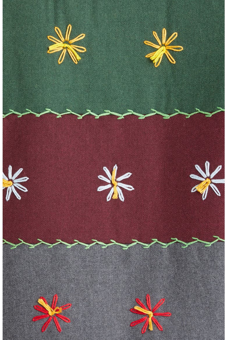 Embroidered Autumn Quilt Wool Blend Jacket, Alternate, color, MULTI