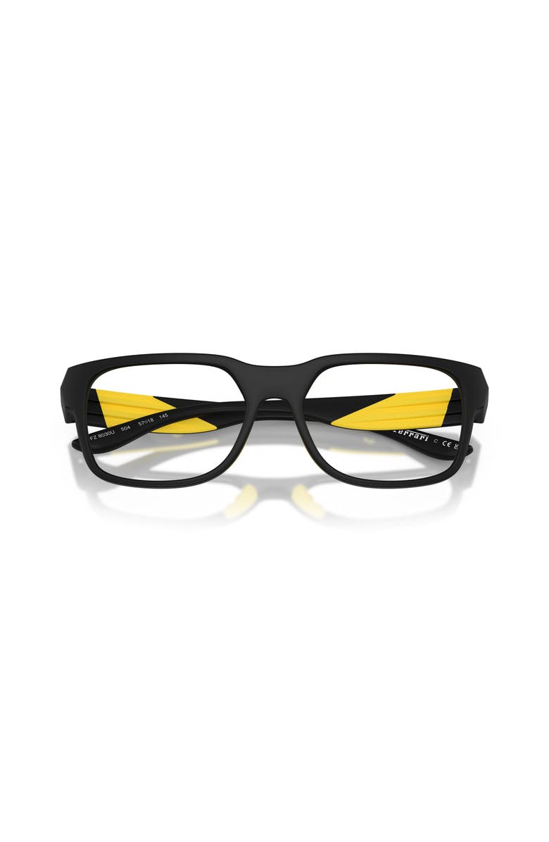 Scuderia Ferrari 55mm Irregular optical glasses, Alternate, color, Black/ Yellow