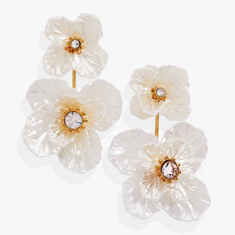 New York Botanical Garden® 2-in-1 Poppy Statement Earrings
