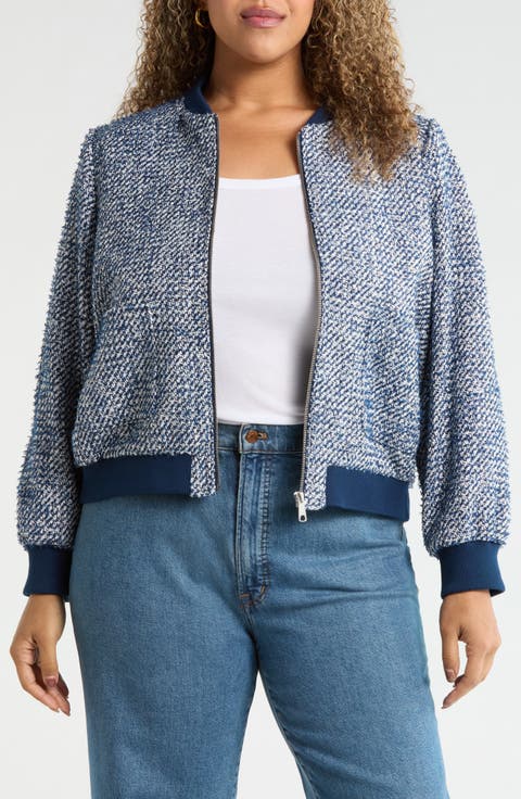 Tweed Bomber Jacket