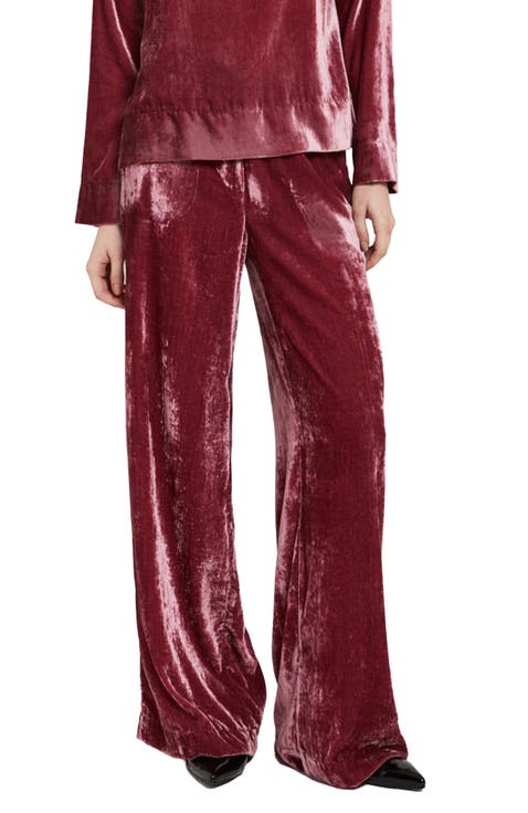 Velvet Palazzo Trousers