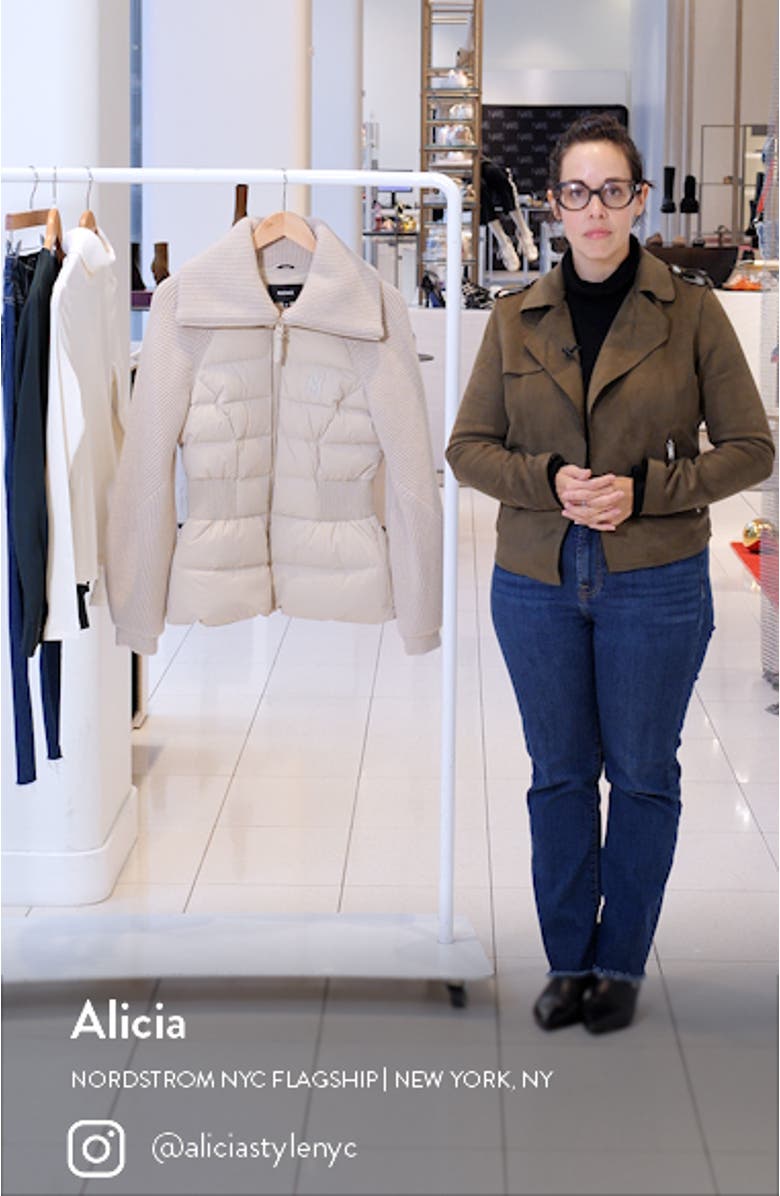 Foxy Mixed Media Quilted Down Jacket, sales video thumbnail