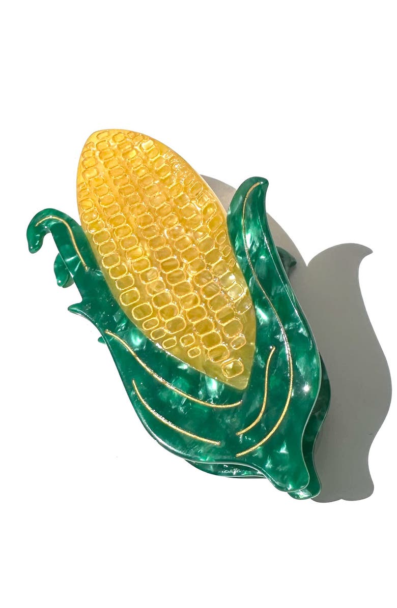 Solar Eclipse Corn Claw Clip, Main, color, Yellow