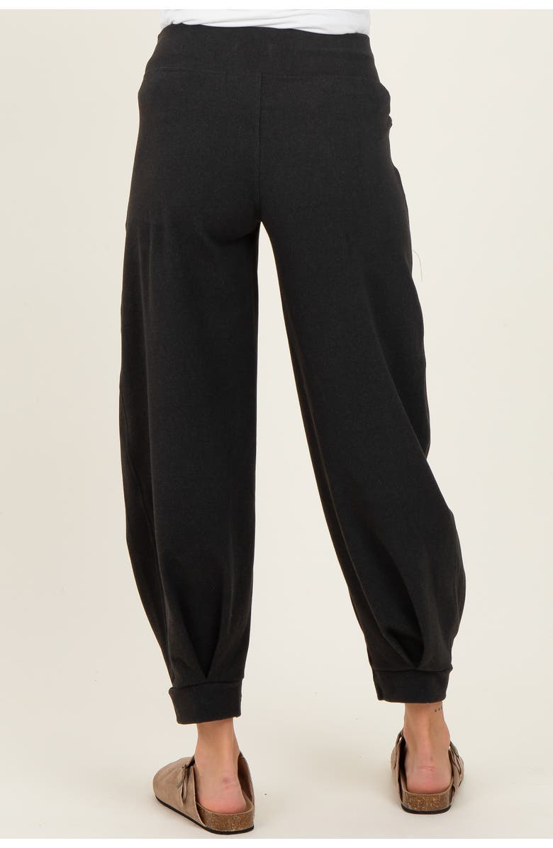 PinkBlush Brushed Knit Barrel Leg Joggers, Alternate, color, Black