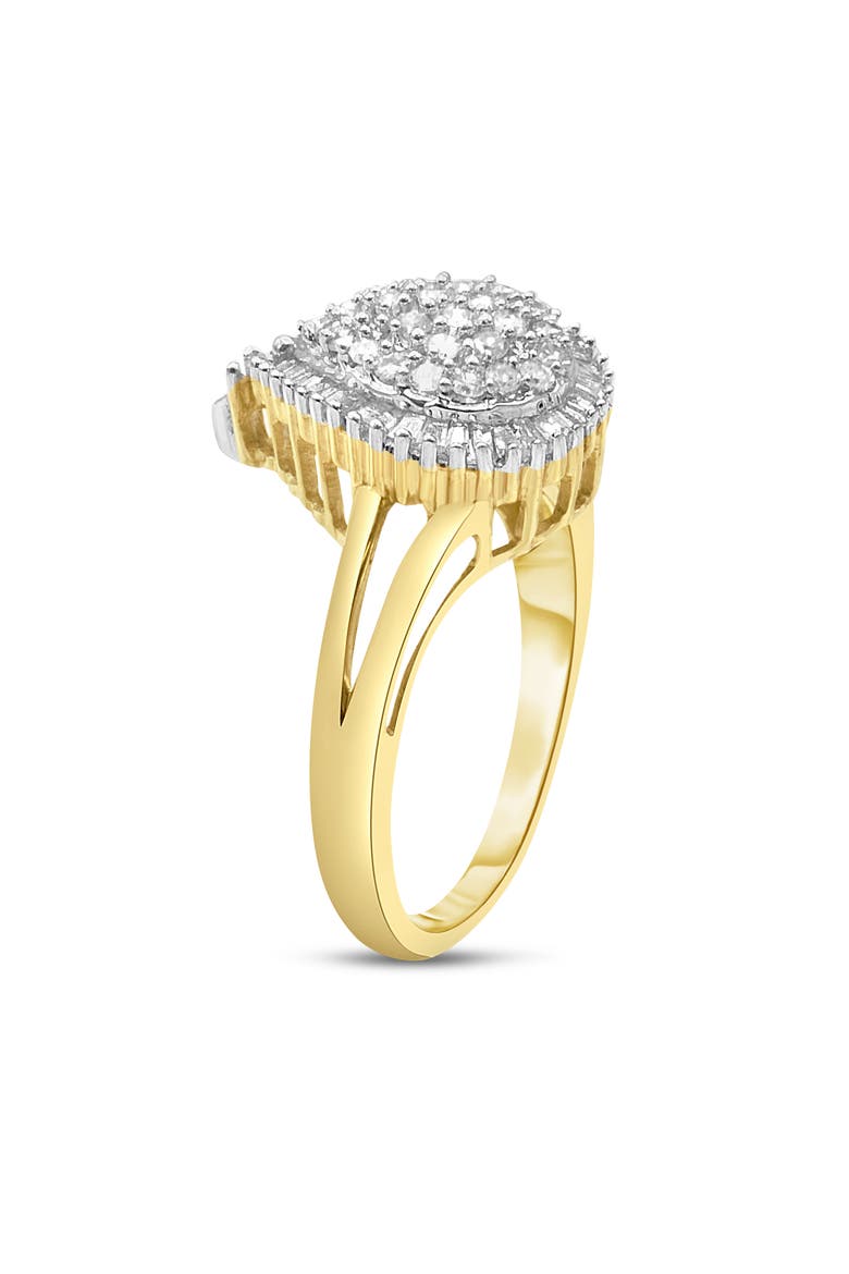 10K Yellow Gold 1/2 Cttw Diamond Pear Ring, Alternate, color, Yellow