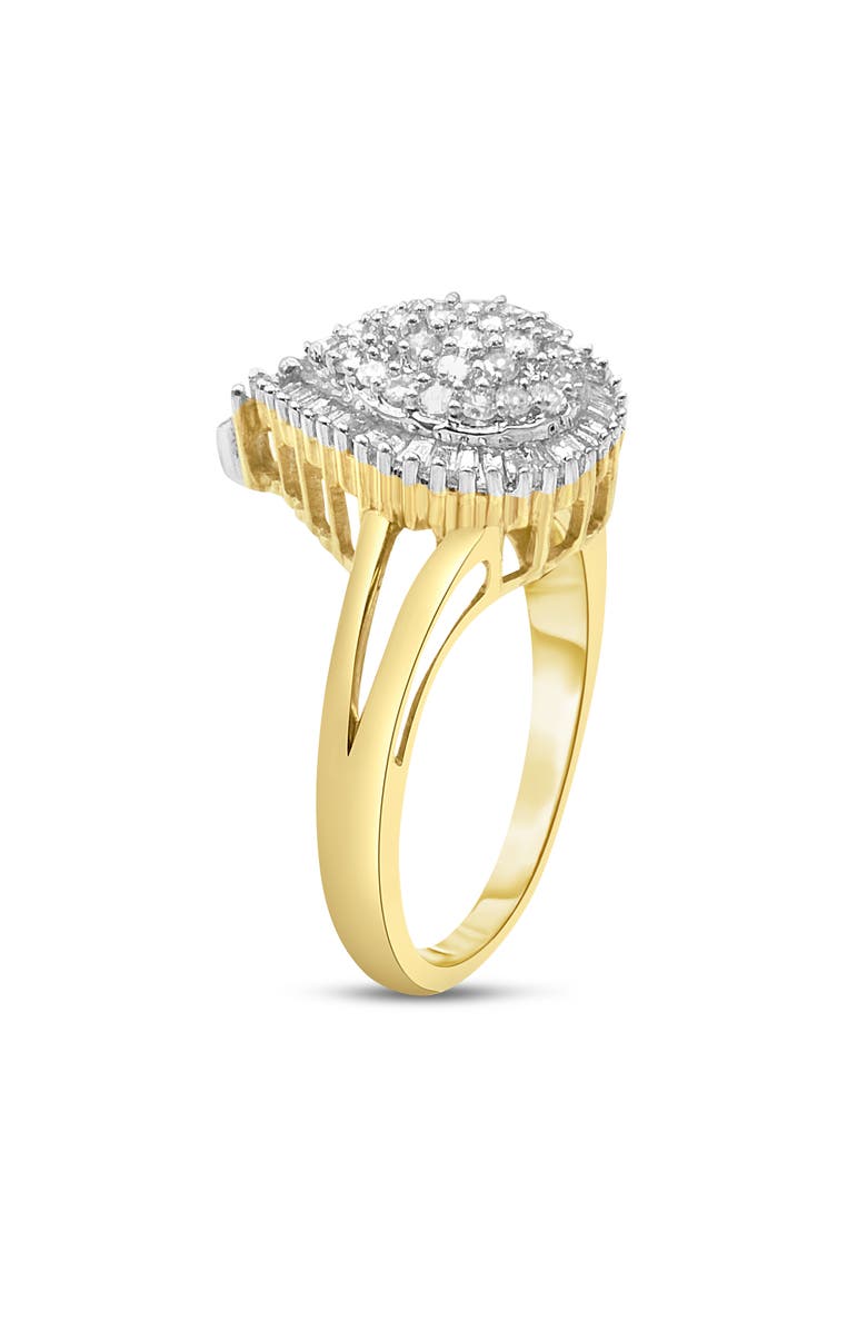 Haus of Brilliance 10K Yellow Gold 1/2 Cttw Diamond Pear Ring, Alternate, color, Yellow