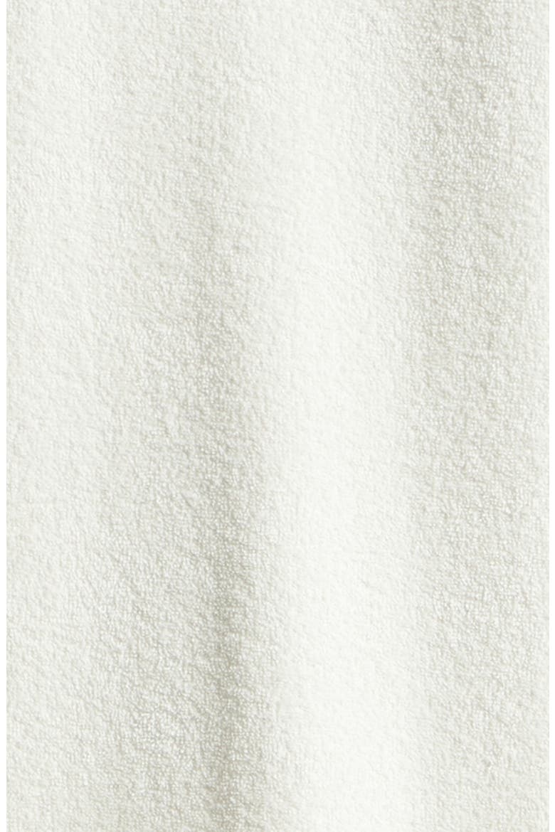 Short Sleeve Cotton Blend Terrycloth Button-Up Shirt, Alternate, color, PARCHMENT