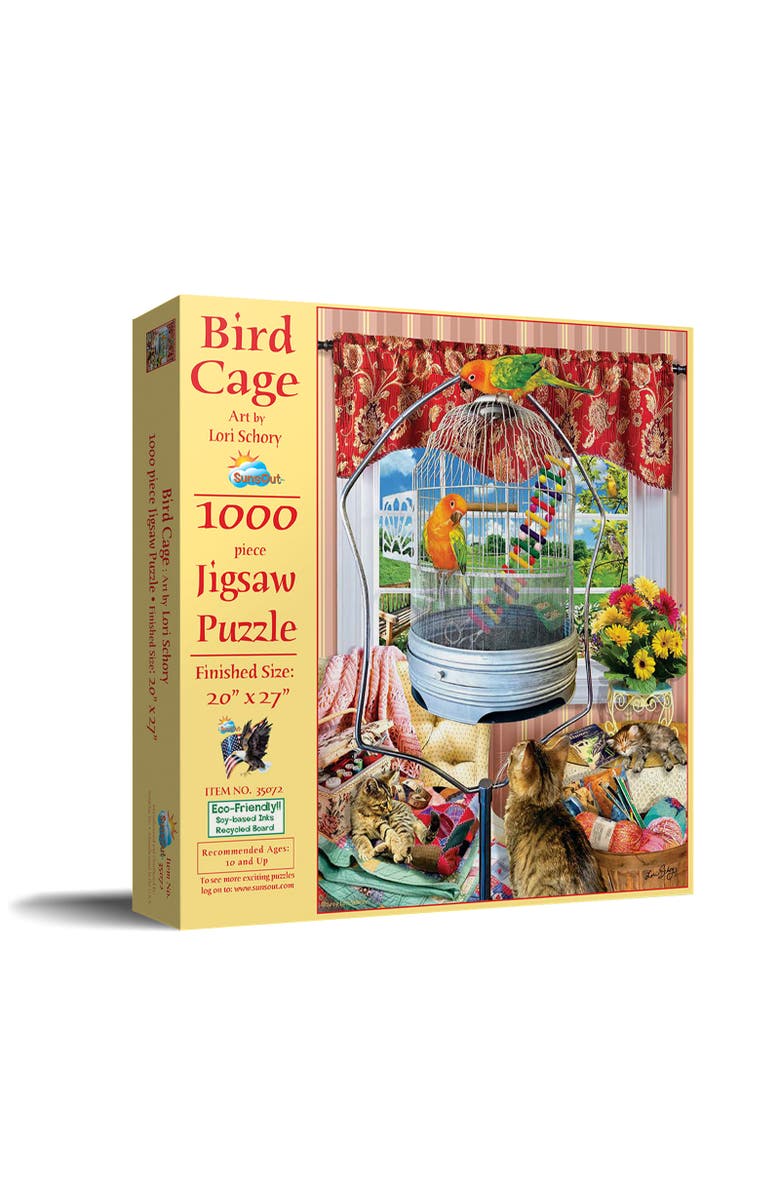 Sunsout Bird Cage pc 1000 piece Jigsaw Puzzle for Adults, Main, color, Multicolor