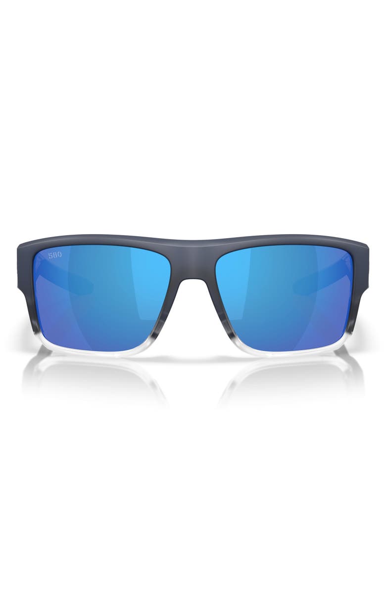 Costa Del Mar Taxman 59mm Polarized Rectangular Sunglasses, Main, color, Deep Blue Fade / Blue 580G