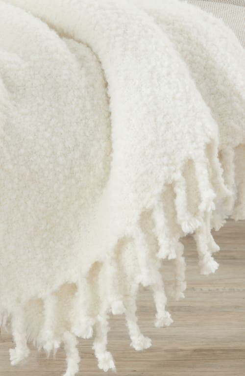 Nordstrom Nest Tassel Throw In Ivory Marshmallow