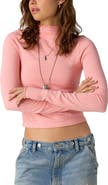 Free People Intimately FP So Soft Ribbed Mock Neck Tee