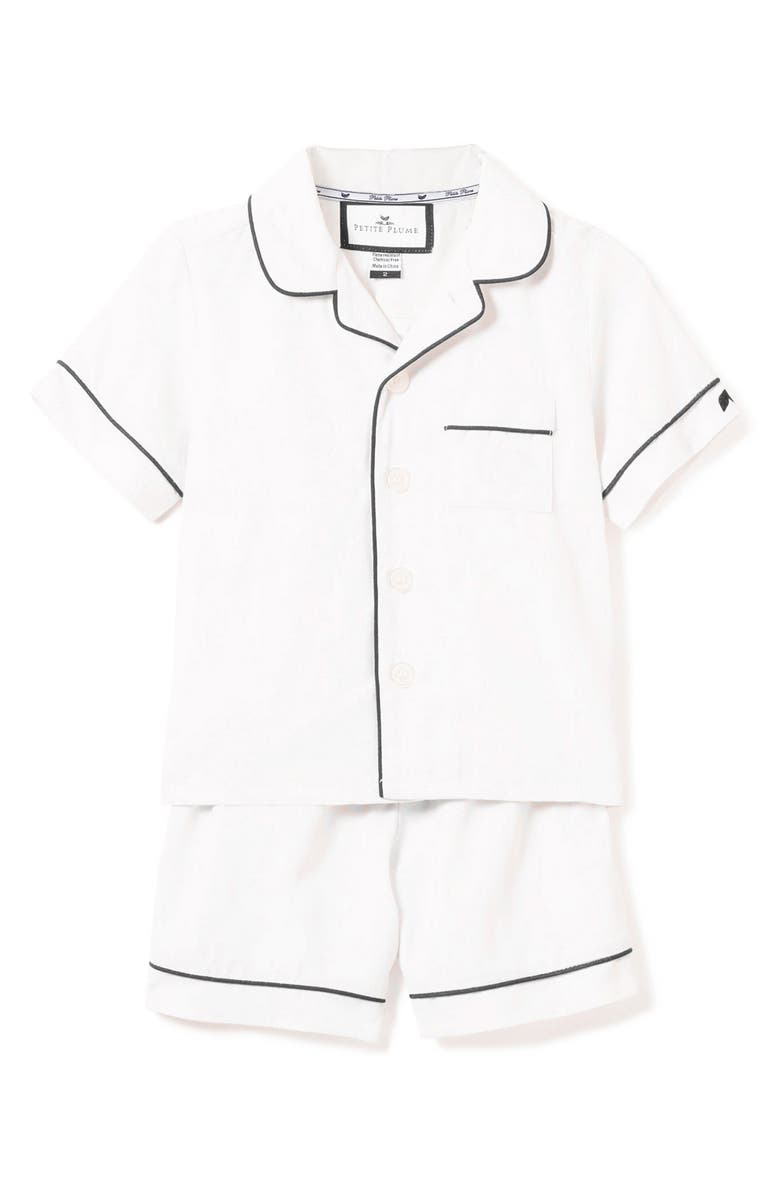 Petite Plume Kids' Short Two-Piece Pajamas, Alternate, color, White