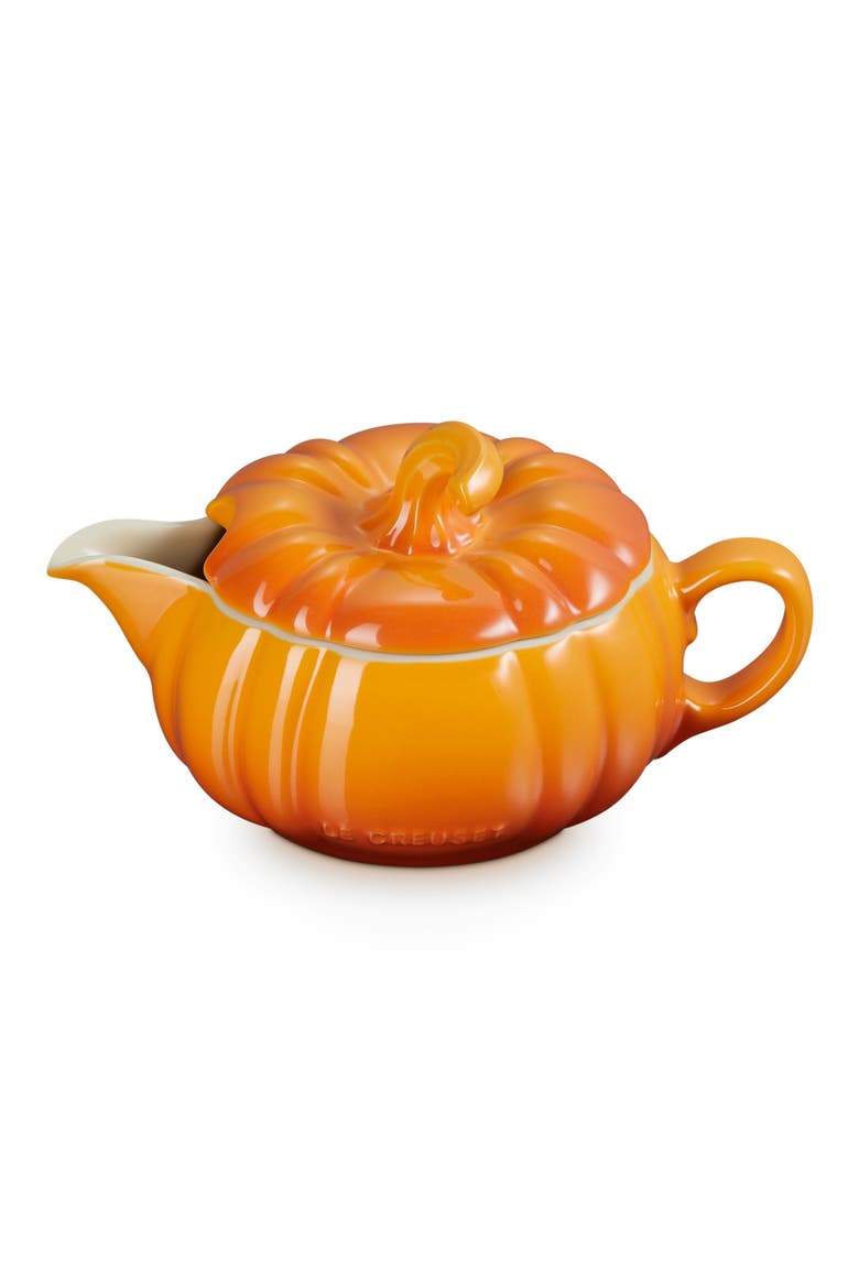 Pumpkin Gravy Boat & Lid, Alternate, color, PERSIMMON