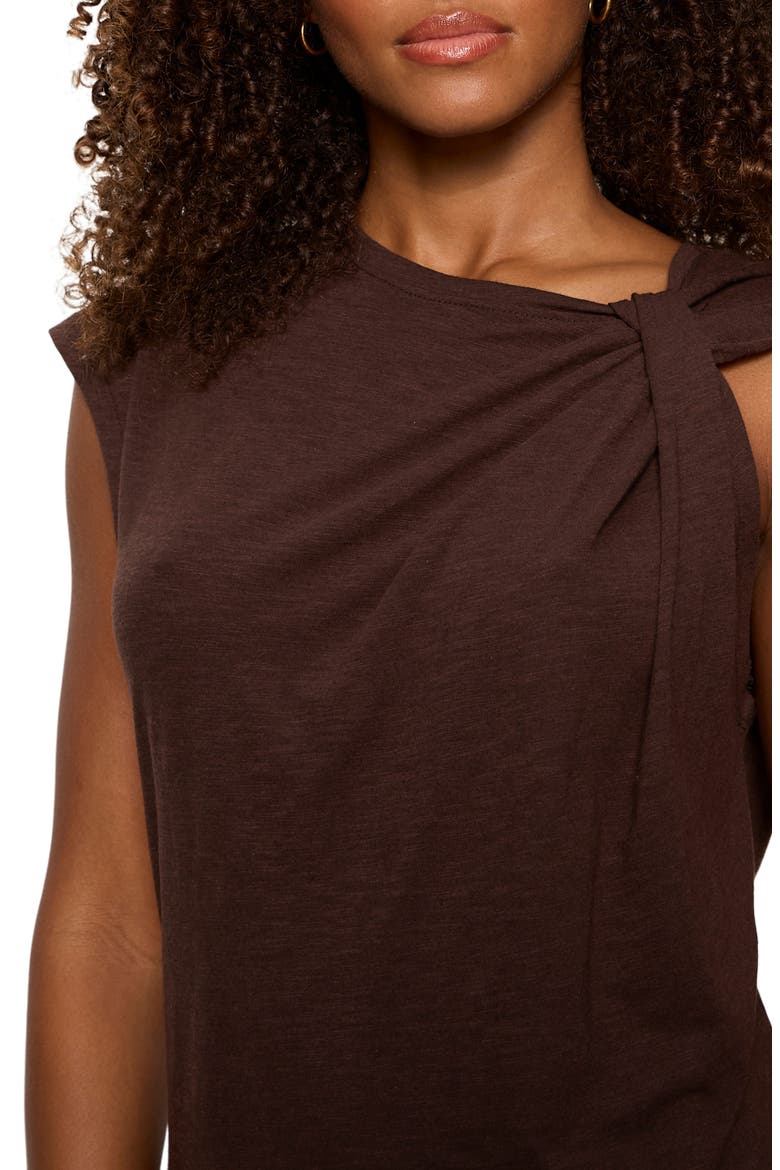 So Twisted Asymmetric Top, Alternate, color, RICH SOIL BROWN