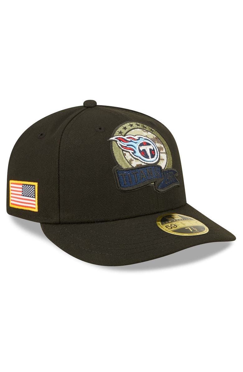 New Era Men's New Era Black Tennessee Titans 2022 Salute To Service Low Profile 59FIFTY Fitted Hat, Alternate, color, 